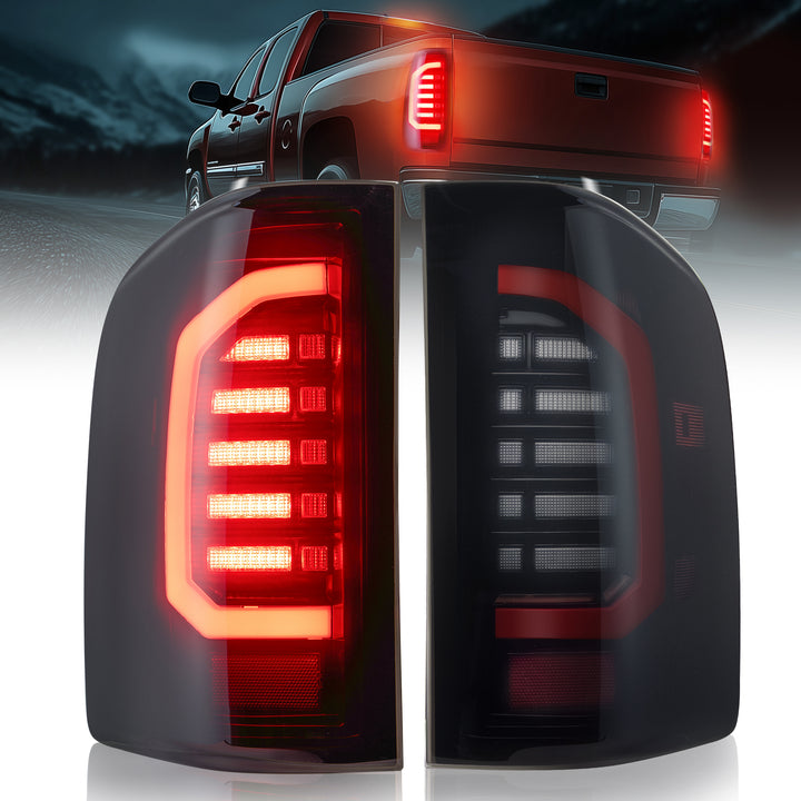 EVIL ENERGY LED Tail Lights Black Smoke For 2007-2013 Chevy Silverado 1500 2500 HD 3500 HD - EVILENERGY