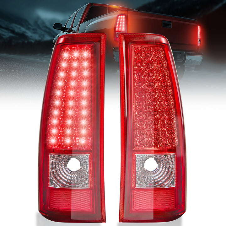 EVIL ENERGY Fit For 1999-2002 Silverado Tail Lights, 1999-2007 GMC Sierra Classic Truck Tail Light Assembly - Red 1 Pair - EVILENERGY