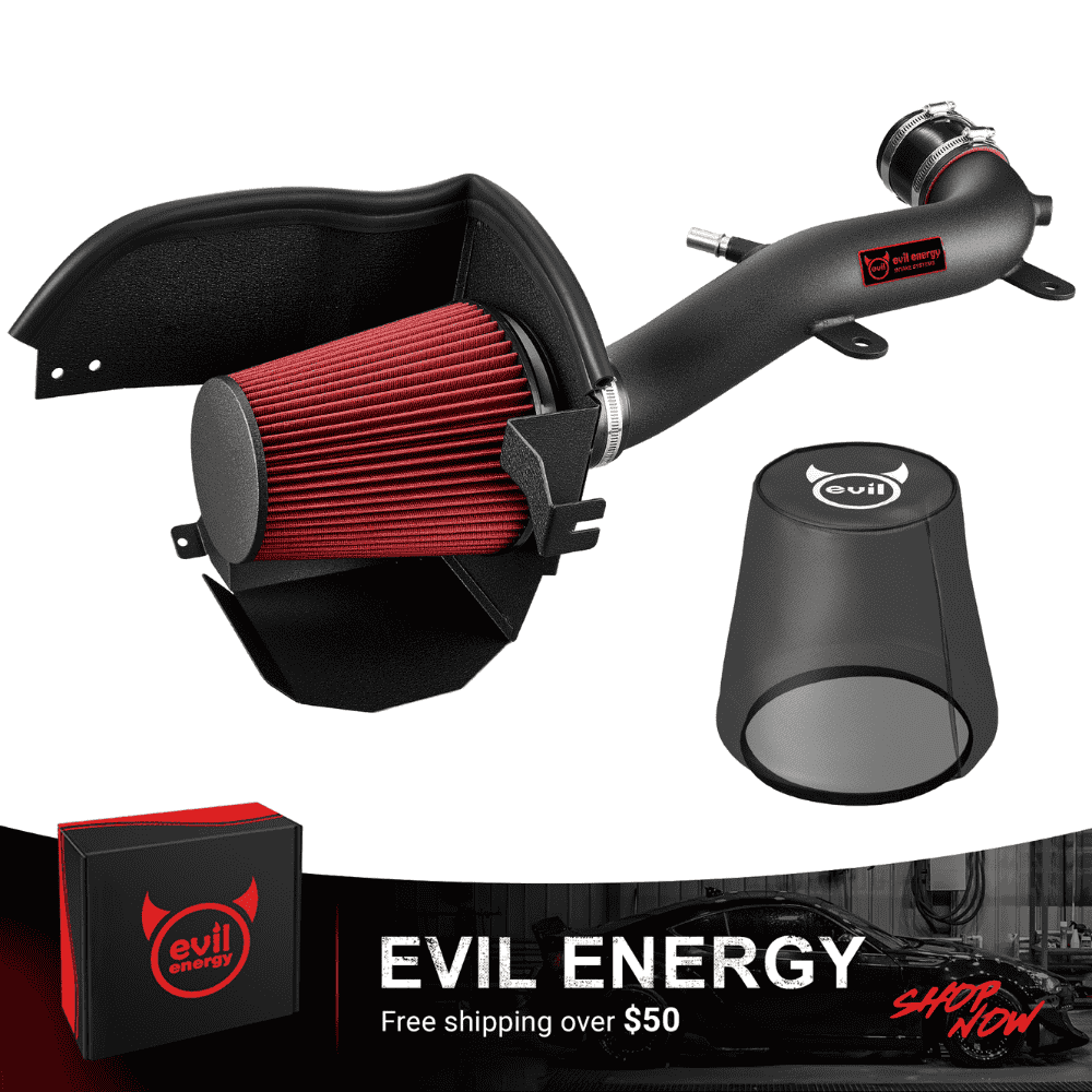EVIL ENERGY Cold Air Intake Kit – Free Shipping Over $50, Includes Intake Tube, Filter & Heat Shield