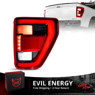 EVIL ENERGY Fit For 2021-2023 Ford F150 LED Tail Light Assembly w/Blind Spot, Left Driver Side/Right Passenger Side Taillight Rear Brake Lamp (Module NOT Included) - EVILENERGY