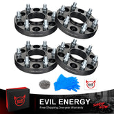 EVIL ENERGY 6x139.7mm 1inch Wheel Spacers for Chevrolet & GMC Trucks (1999 - 2013) 4 - Piece Set with 14x1.5 Bolts, 78.1 Hub Bore