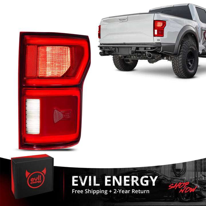 EVIL ENERGY Fit For Ford F150 2018-2020 LED Tail Light with Blind Spot Left Driver/Right Passenger Side Taillight Rear Brake Lamp Signal Assembly (Module NOT Included) - EVILENERGY
