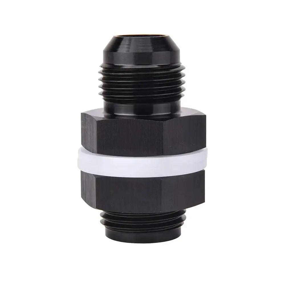 Black Anodized Fuel Line Reducer Fitting – Male To Female Flare Adapter For Cell Bulkhead