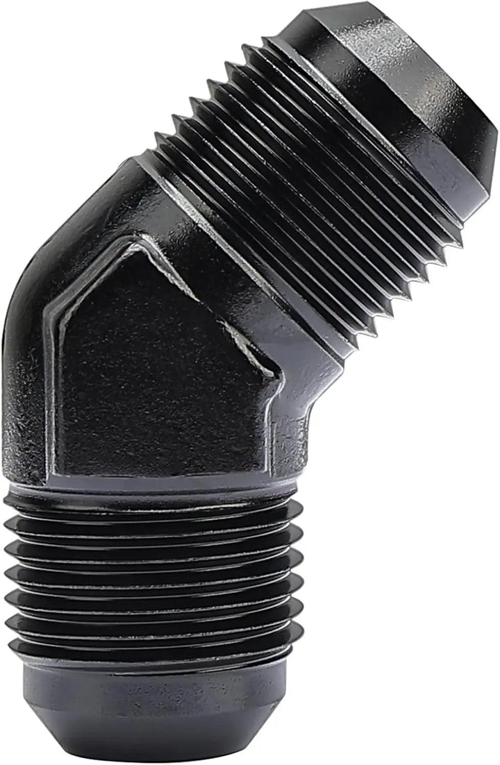 EVIL ENERGY EVIL ENERGY AN Male to Male Flare 45/90 Degree Union Coupler Fitting Coupling Aluminum Black ( 3/4/6/8/10/12AN)