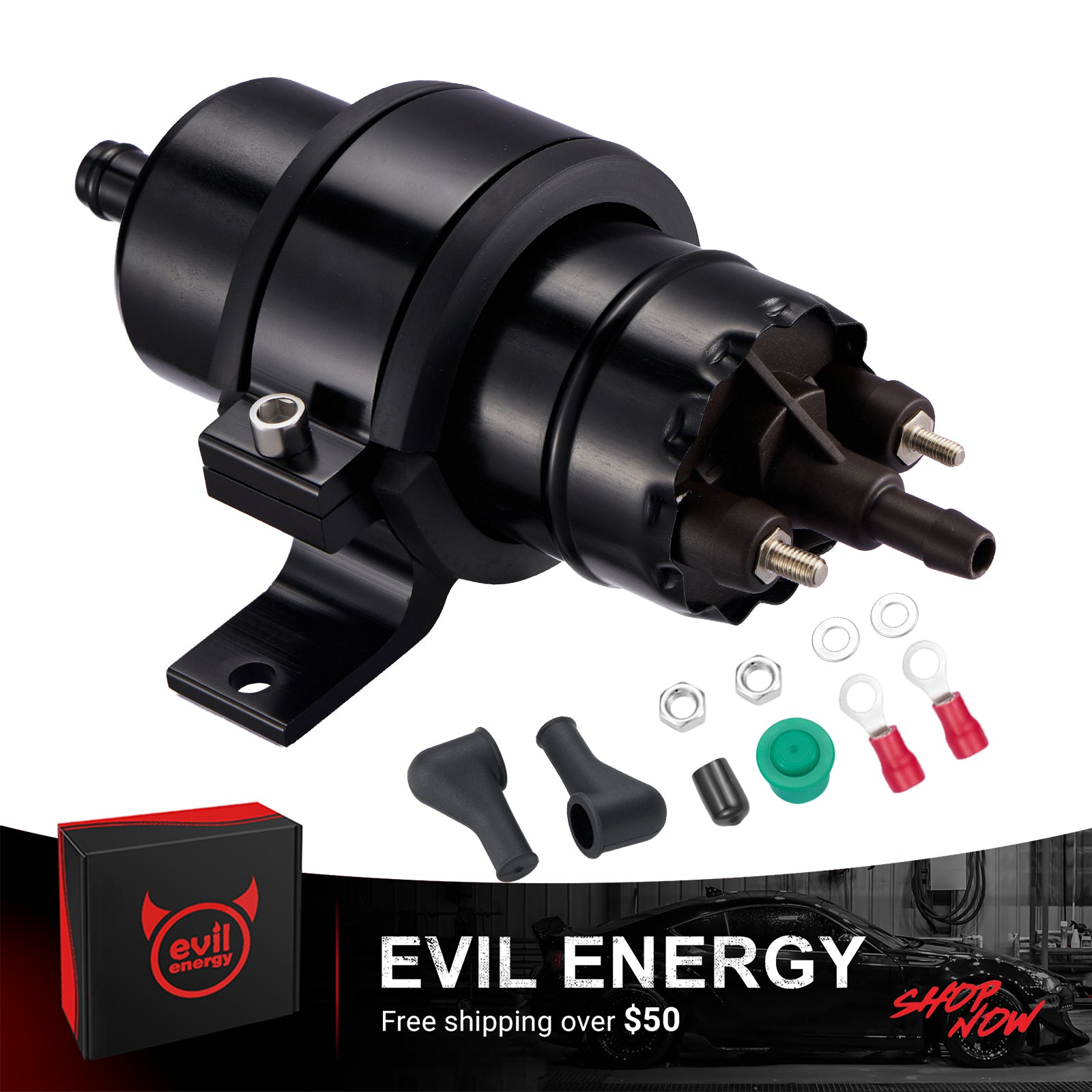 thumbnail image 2 of CarBole 42 GPH Electric Fuel Pump 12V 2-3.5 PSI For Carbureted Engines - 5/16" Fittings 2 of 4