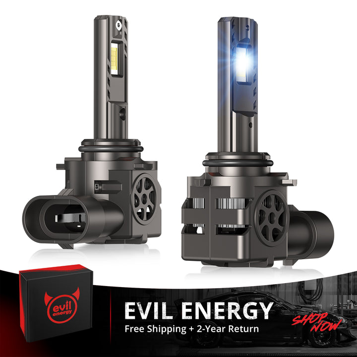 EVIL ENERGY Brightest S550 9006/HB4 130W 6500K White 40000LM IP68 LED Headlight Bulbs 2Pcs - EVILENERGY