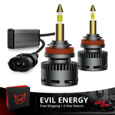 EVIL ENERGY RD09 Bullet H11/H8/H9 130W 360°Full Illumination LED Headlight Bulbs 900% Brighter Than Halogen and 60000Hrs Lifespan