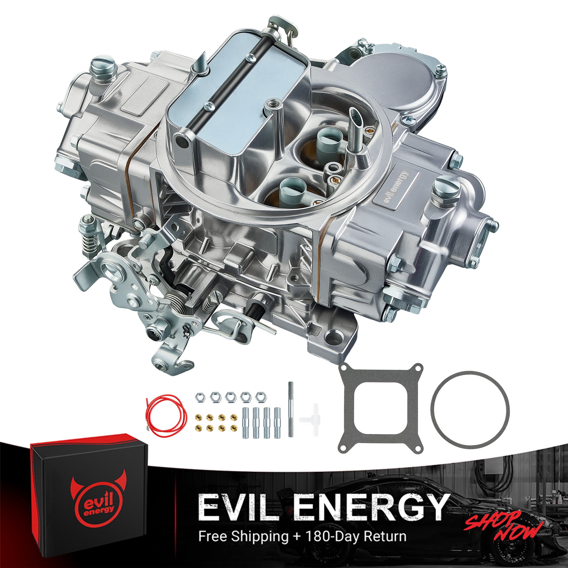 EVIL ENERGY 750 CFM 4 - Barrel Carburetor with accessories, free shipping & 180 - day return