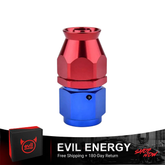 EVIL ENERGY Straight PTFE Hose End Only for PTFE E85 Fuel Line Fitting Adapter Blue&Red (6/8/10AN)