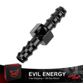 EVIL ENERGY Barb Fuel Pressure Gauge Fitting Adapter with NPT Sensor Gage Port Aluminum Black