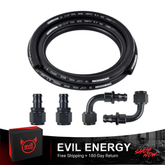 EVIL ENERGY Push Lock Hose Kit Fuel Hose Line Kit NBR SAE 30R7 10FT (4/6/8/10/12AN)