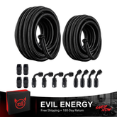 EVIL ENERGY Dual Size Fuel Line Kit (6AN + 8AN / 8AN + 10AN) – 20FT Nylon Braided CPE Hose with 12PCS AN Fittings Kit