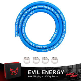 EVIL ENERGY High Pressure Fuel Line Hose 5/10/15FT NBR Rubber EN854-1TE 500PSI for Fuel Systems Blue