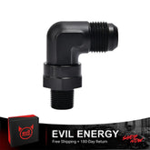 EVIL ENERGY AN Female to NPT Pipe Swivel 90 Degree Fitting Adapter