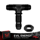 EVIL ENERGY 3/6AN Male Flare Bulkhead Tee Fitting Adapter Aluminum Black