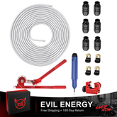 EVIL ENERGY Aluminum Coiled Fuel Line Hard Tubing Kit 1060 Grade Aluminum Tube 25FT (3/8 5/16 inch)