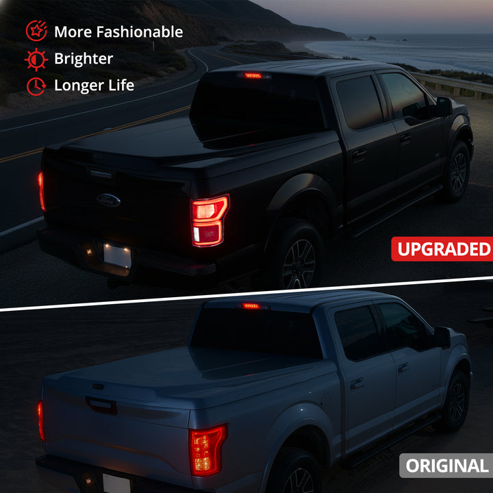 EVIL ENERGY Fit For Ford F150 2018-2020 LED Tail Light with Blind Spot Right Passenger Side Taillight Rear Brake Lamp Signal Assembly (Module NOT Included) - EVILENERGY