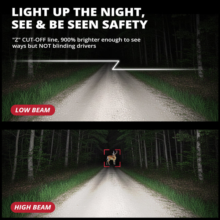 EVIL ENERGY 600% Bright LED Headlights Assembly, Fit For 2007-2013 Chevy Silverado 1500, 2007-2014 Chevy Silverado 2500 3500 2500HD 3500HD, DRL/Turn Signal/Side Maker/Low Beam w/ Bulbs (NOT for GMC) - EVILENERGY
