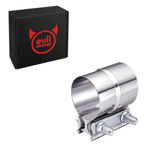 Evilenergy EVIL ENERGY Lap Joint Exhaust Clamp Exhaust Band Clamp Stainless Steel(2/2.25/2.5/3/4 Inch)