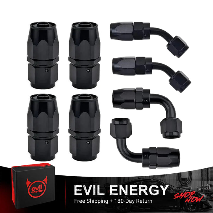 EVIL ENERGY AN Swivel Hose End Fitting Kit – 8PCS Aluminum Set(6AN/8AN/10AN) - EVILENERGY
