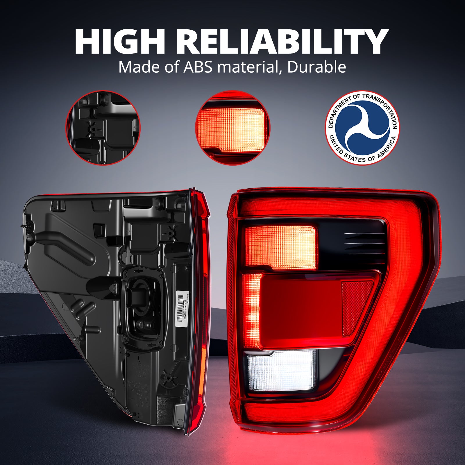 EVIL ENERGY Fit For 2021-2023 Ford F150 LED Tail Light Assembly w/Blind Spot, Right Passenger Side Taillight Rear Brake Lamp (Module NOT Included) - EVILENERGY