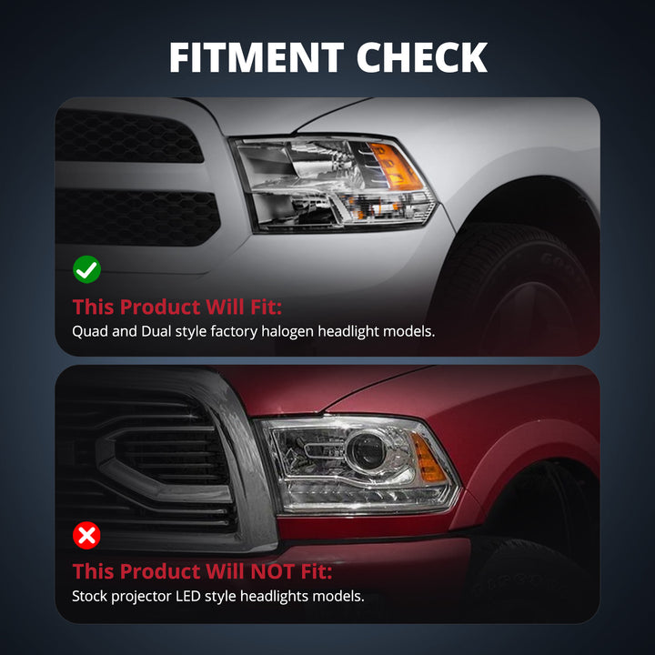 EVIL ENERGY For 2009-2018 Dodge RAM 1500 2500 3500 Headlight Assembly - EVILENERGY