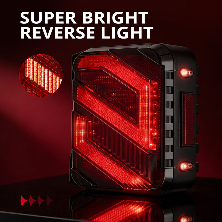 EVIL ENERGY Fit For 2007-2018 Jeep Wrangler JK JKU LED Tail Lights Kit, DOT Certified, Dark-Smoked, Turn Signal & Reverse, Z-Shaped for Sport Sahara Rubicon Unlimited X Taillights, 2 PCS - EVILENERGY