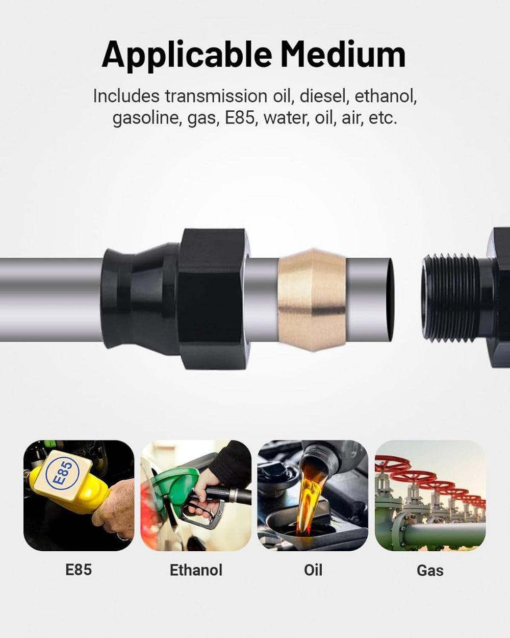 EVIL ENERGY Aluminum Coiled Fuel Line Hard Tubing Kit 1060 Grade Aluminum Tube 25FT (3/8 5/16 inch) - EVILENERGY