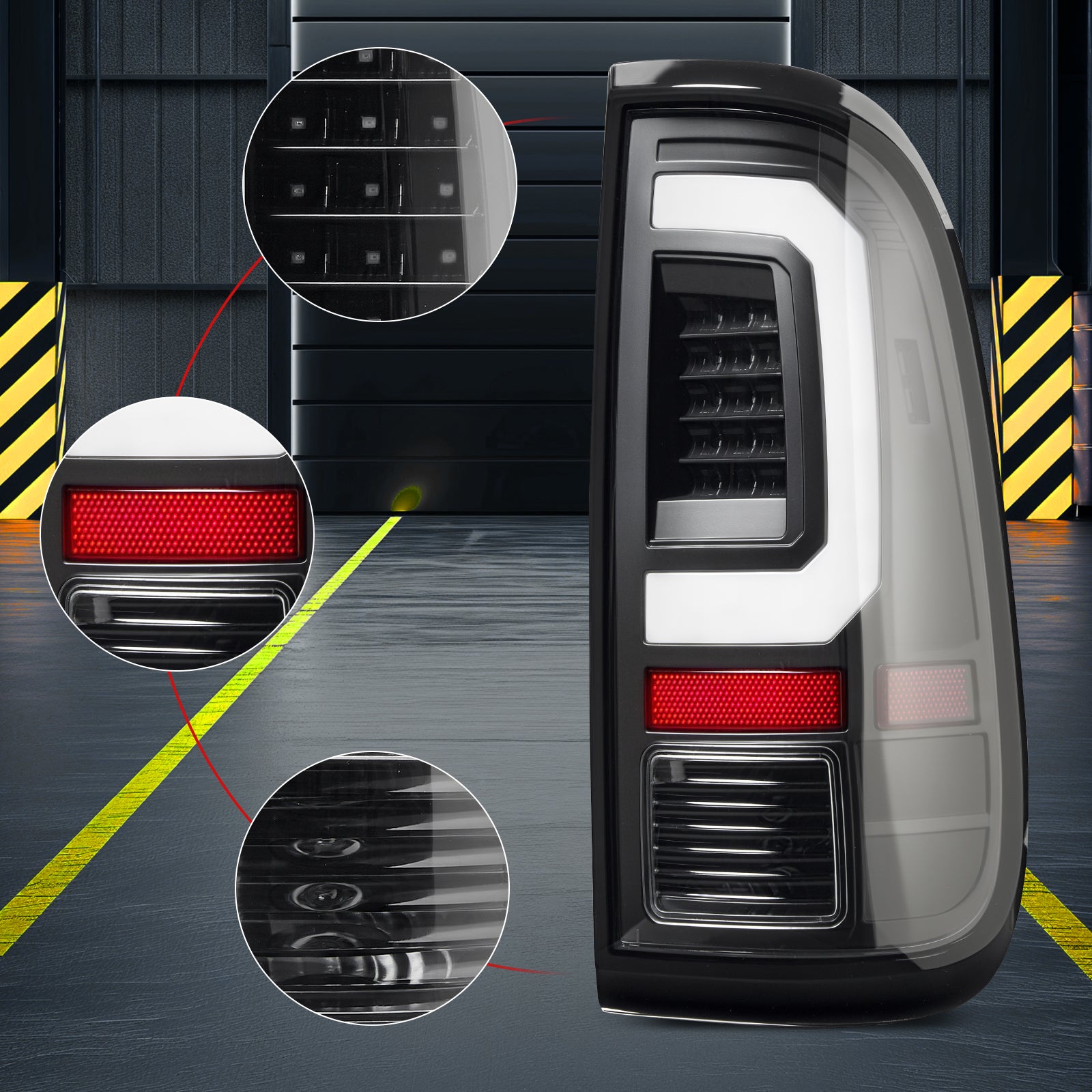 EVIL ENERGY Black LED Tail Lights Lamps for 2008-2016 Ford F250 F350 F450 F550 Super Duty - EVILENERGY