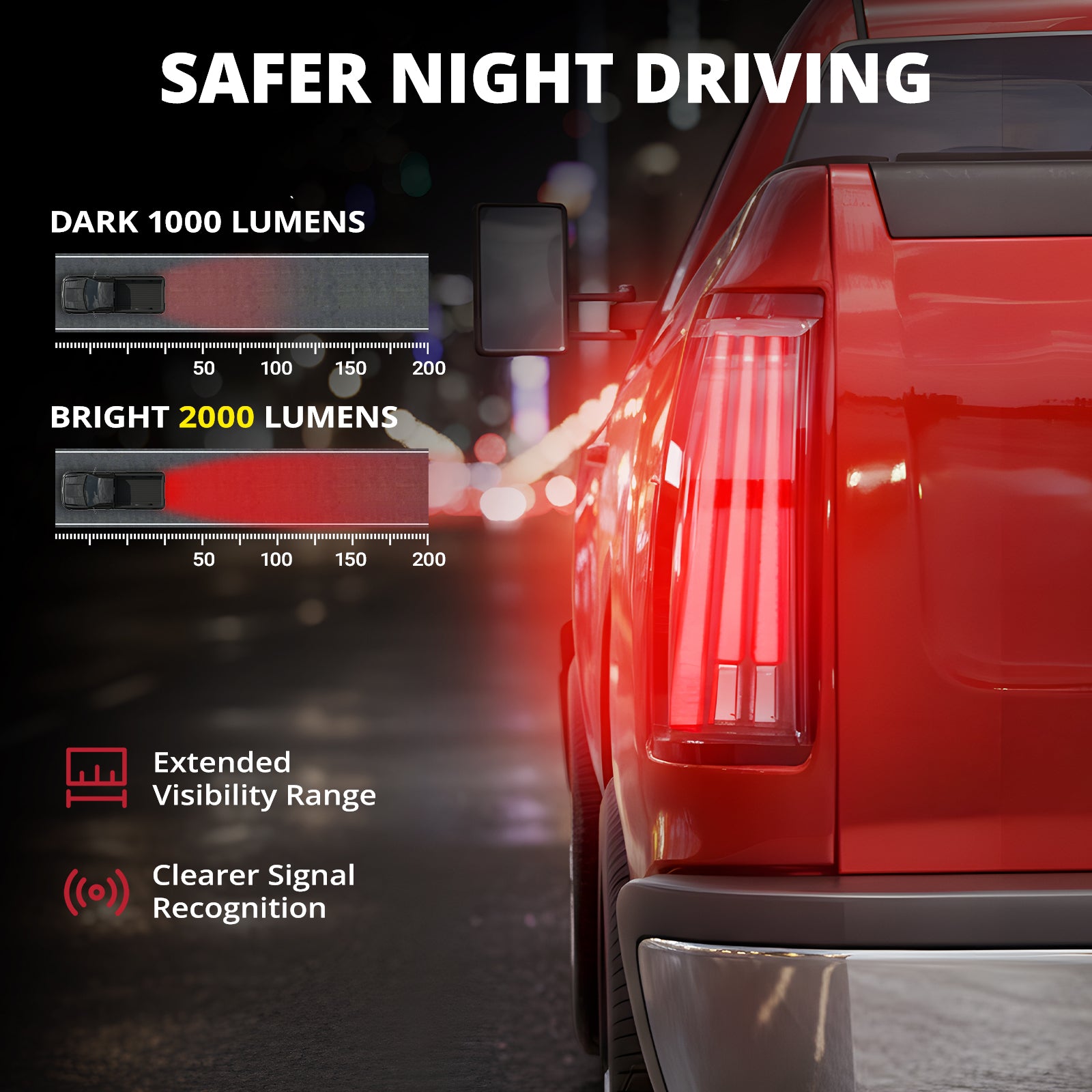 EVIL ENERGY LED Tail Lights Assembly Fit for Chevy Silverado 2003-2007 1500 2500 3500HD, IP67 Waterproof LED Tail Lights Rear Tail Lights Pair White - EVILENERGY