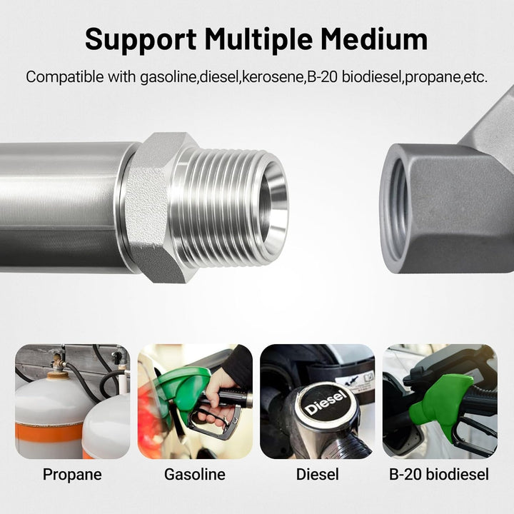 EVIL ENERGY Fuel Transfer Hose , Heavy-Duty Hose for Diesel, Gasoline, Kerosene, Biodiesel – 3/4 & 1 Inch ID, 10FT–20FT - EVILENERGY