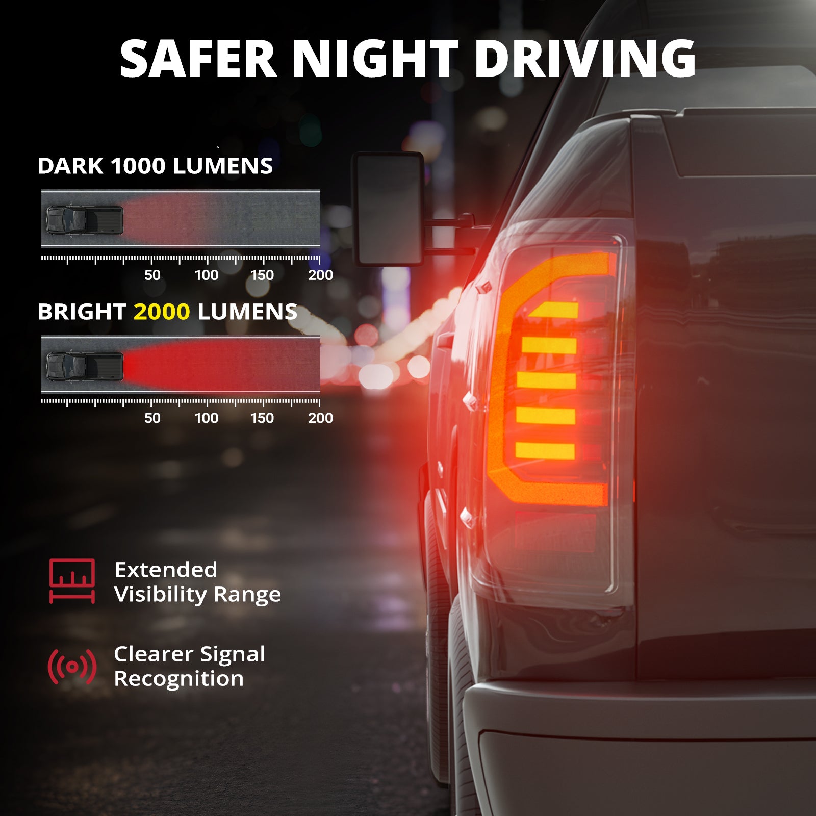 EVIL ENERGY LED Tail Lights Assembly for 2014-2019 Chevy Silverado 1500 2500 3500HD, Bright Smoked Tail Lights, IP67 Waterproof LED Tail Lights Rear Tail Lights Pair - EVILENERGY