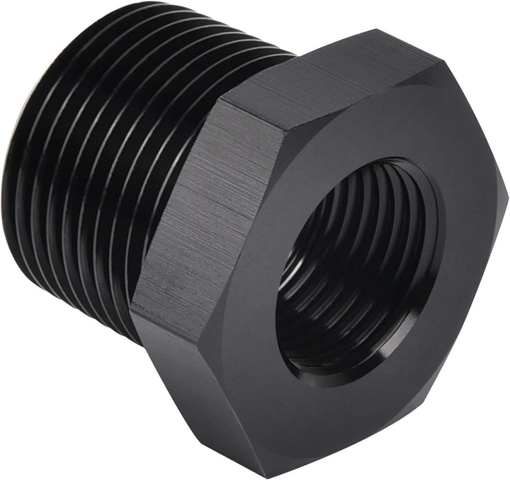 EVIL ENERGY NPT Male to NPT Female Reducer Bushing Fitting Adapter Hex Aluminum Black - EVILENERGY