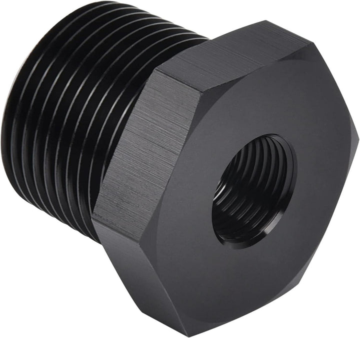 EVIL ENERGY NPT Male to NPT Female Reducer Bushing Fitting Adapter Hex Aluminum Black - EVILENERGY