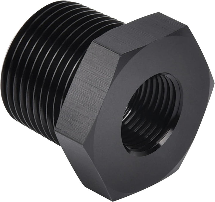 EVIL ENERGY NPT Male to NPT Female Reducer Bushing Fitting Adapter Hex Aluminum Black - EVILENERGY