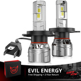EVIL ENERGY P2 Wide Voltage 9-32V H4/9003/HB2 Dual Light Source 130W 6500K White 40000LM IP68 LED Headlight Bulbs 2Pcs