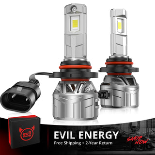 EVIL ENERGY P2 Wide Voltage 9-32V 9005/HB3 130W 6500K White 40000LM IP68 LED Headlight Bulbs 2Pcs - EVILENERGY