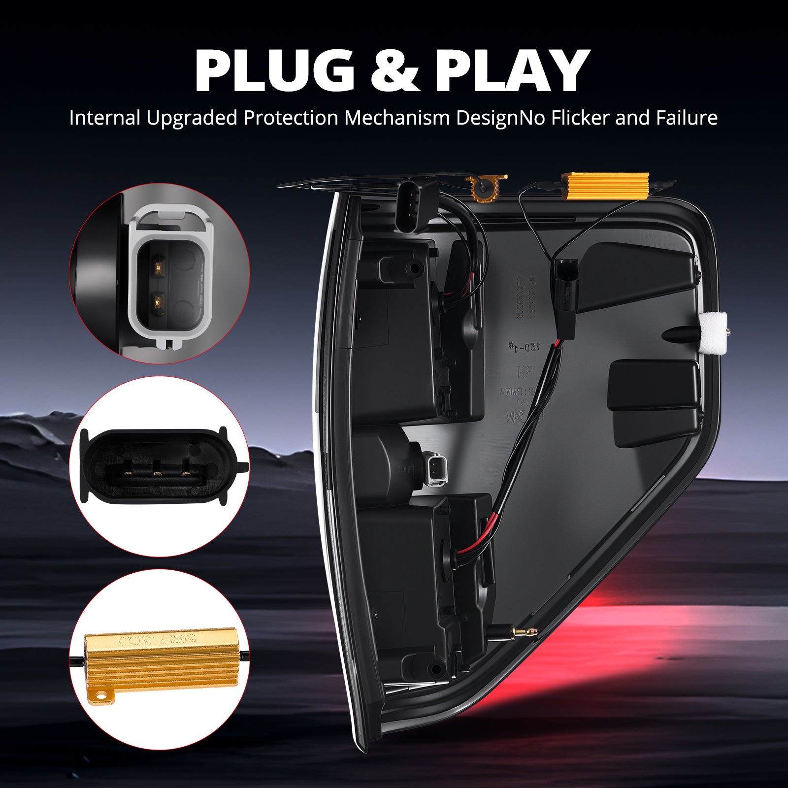 EVIL ENERGY Fit for Ford F150 2009-2014 Full LED Taillights , New Upgrade Smoked Black Rear Brake Stop/Reverse Lights/Parking Lights/Turn Signal Tail Lamp (2PCS, Passenger & Driver Side) - EVILENERGY