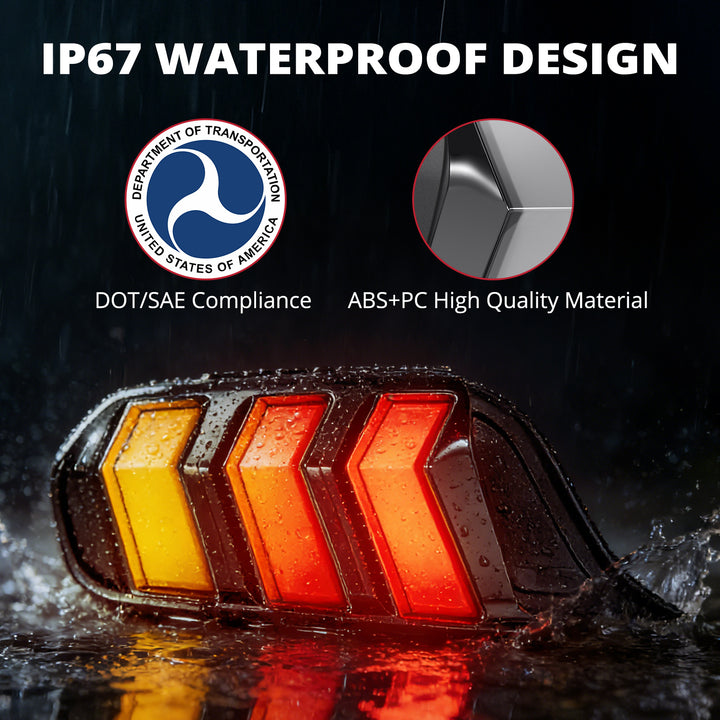 EVIL ENERGY Fit For 2015-2023 Ford Mustang LED Tail Lights Assembly、Rear Brake Lamp w/Sequential Signal Light、Black Housing Smoked Lens, 2 PCS (Driver and Passenger Side) - EVILENERGY