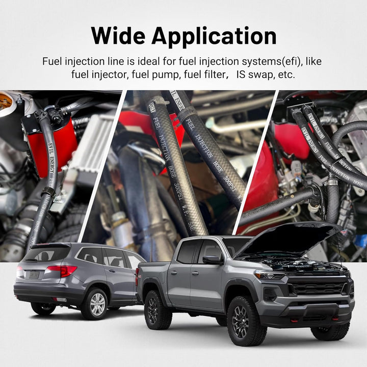 EVIL ENERGY Fuel Injection Hose Fuel Hose Line SAE 30R9 300PSI (3/8 1/4 5/16 inch) - EVILENERGY