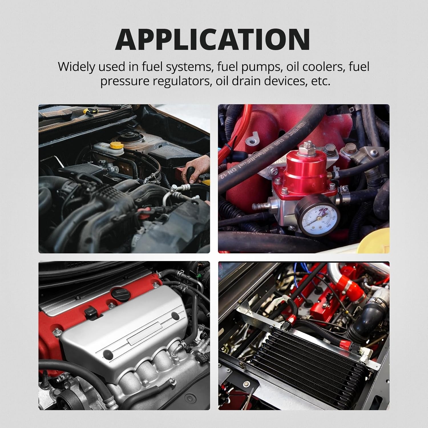 EVIL ENERGY Male to Hose Barb Fuel Oil Pump Inlet Straight Fitting Barb Fitting Bare with Aluminium Washer - EVILENERGY