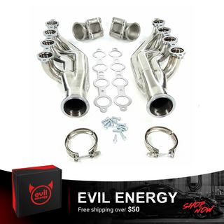 EVIL ENERGY LS Turbo Exhaust Manifold&Headers For LSX, LS1, LS2, LS3, LS6 (1 3/4"Primaries) - EVILENERGY