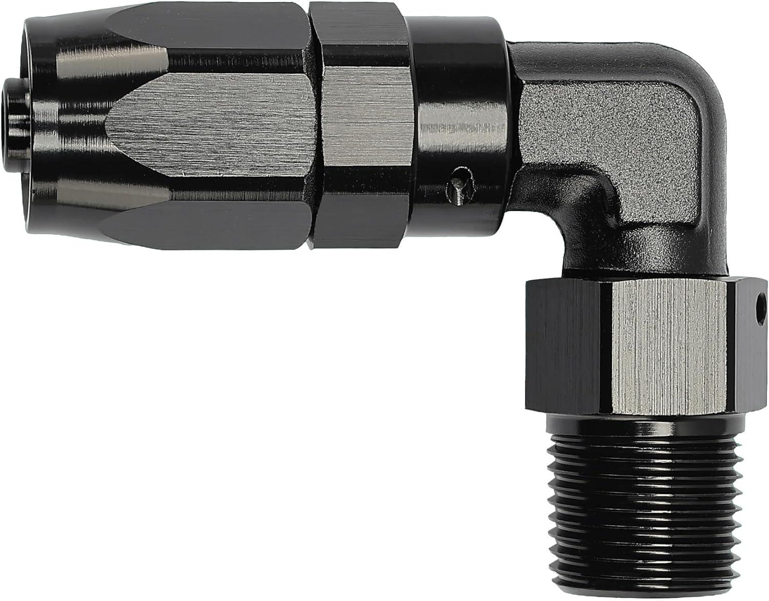 EVIL ENERGY NPT Male to AN 90 Degree Hose End Fitting Swivel for CPE Braided Hose - EVILENERGY