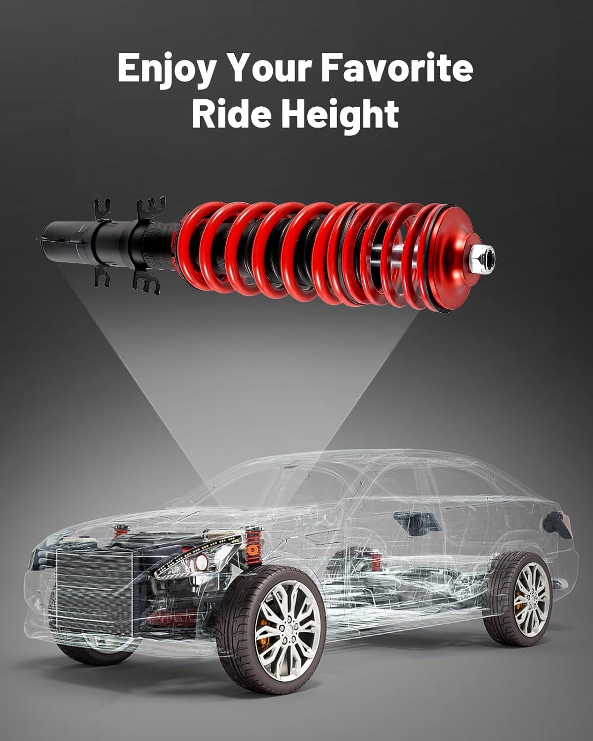 EVIL ENERGY 1998-2007 VW Golf MK4 /1998-2010 VW Beetle/1999-2006 Seat Leon/1999-2005 VW Jetta MK4 Coilover Shock Absorbers 4PCS - EVILENERGY