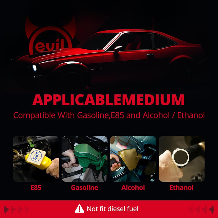 EVIL ENERGY Fuel Pressure Regulator 6AN EFI Bypass Return Adjustable 20-140psi Black&Red - EVILENERGY