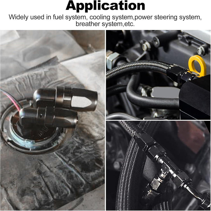 EVIL ENERGY AN Hose End to AN ORB 90 Degree Fitting Swivel for CPE Braided Hose - EVILENERGY
