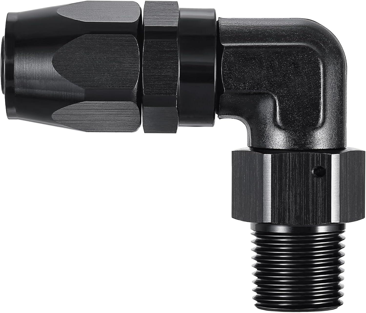 EVIL ENERGY NPT Male to AN 90 Degree Hose End Fitting Swivel for CPE Braided Hose - EVILENERGY