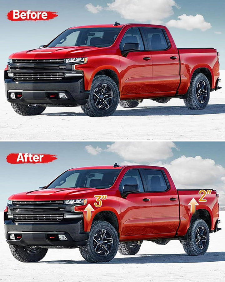 EVIL ENERGY Wheel Spacers 3 Inch Front and 2 Inch Rear for Toyota 2005-2023 Tacoma 2WD/4WD (6 Lugs Only), 2003-2023 4Runner, and 2007-2015 FJ Cruiser – Forged Strut Spacers - EVILENERGY