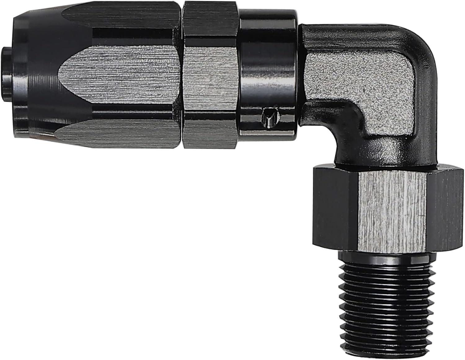 EVIL ENERGY NPT Male to AN 90 Degree Hose End Fitting Swivel for CPE Braided Hose - EVILENERGY