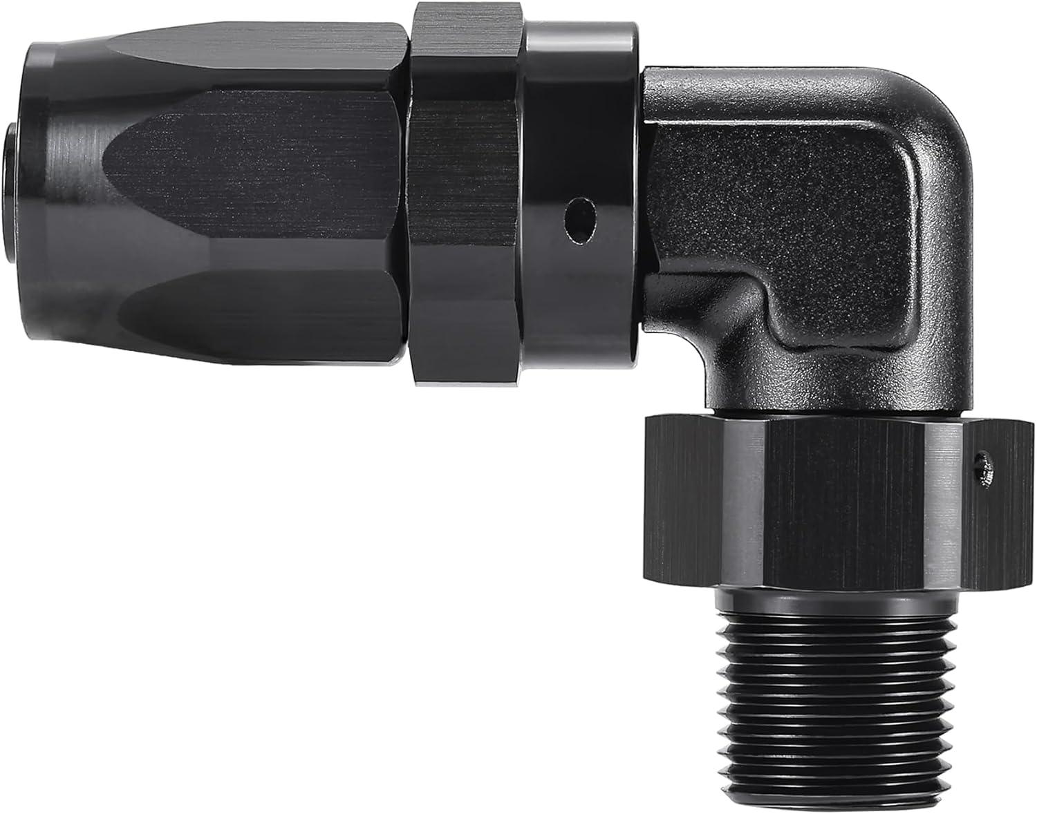 EVIL ENERGY NPT Male to AN 90 Degree Hose End Fitting Swivel for CPE Braided Hose - EVILENERGY